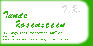 tunde rosenstein business card